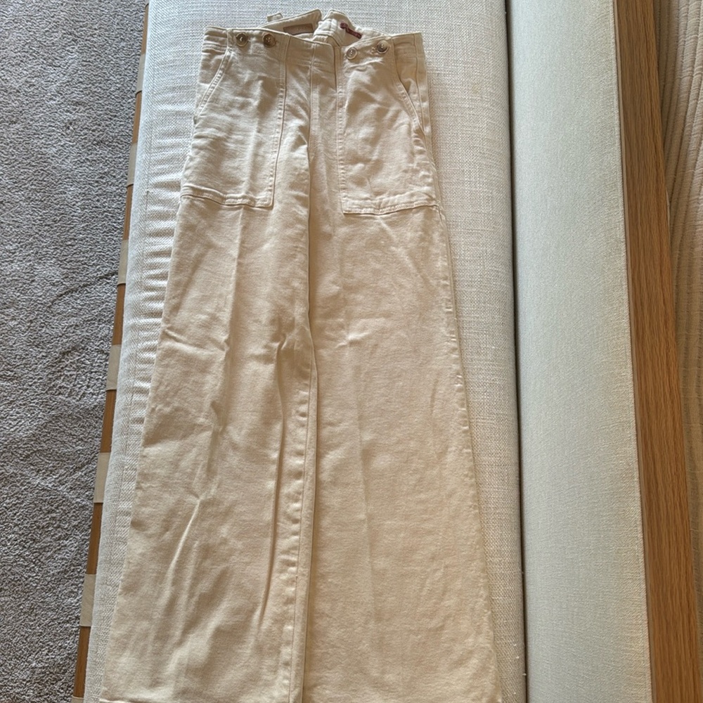 Anthro Pilot Wide leg stretch Jean, adjustable waist, perfect summer Jean!